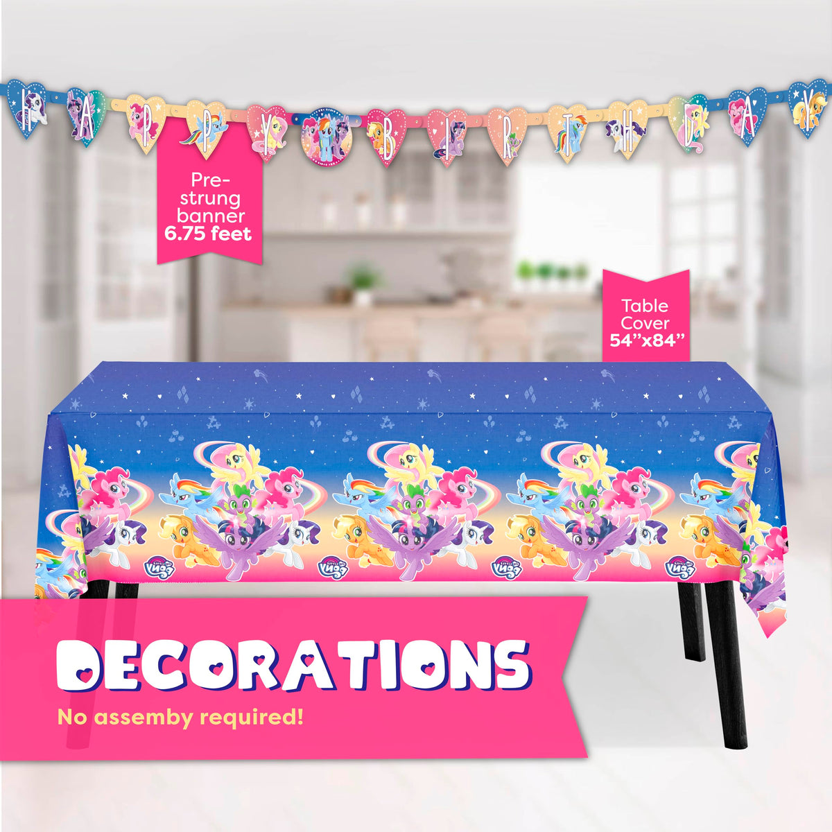 Unique My Little Pony 9-inch plates sturdy and leak-resistant for easy serving.