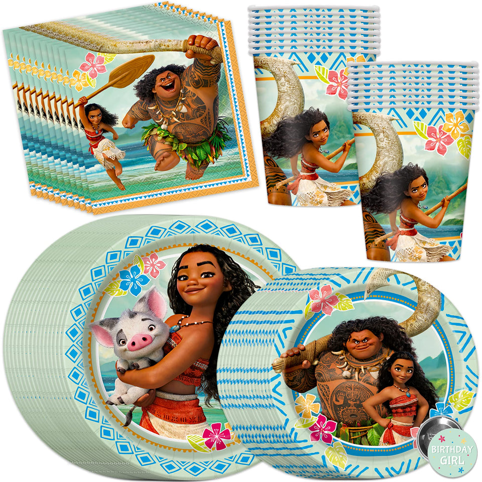 Unique Moana party plates 9-inch for sturdy dining and quick cleanup