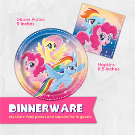 Unique My Little Pony napkins absorb spills during celebrations for quick cleanup.