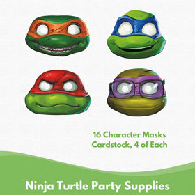 Unique Ninja Turtle banner and checklist boost event flow and coordinated party visuals.
