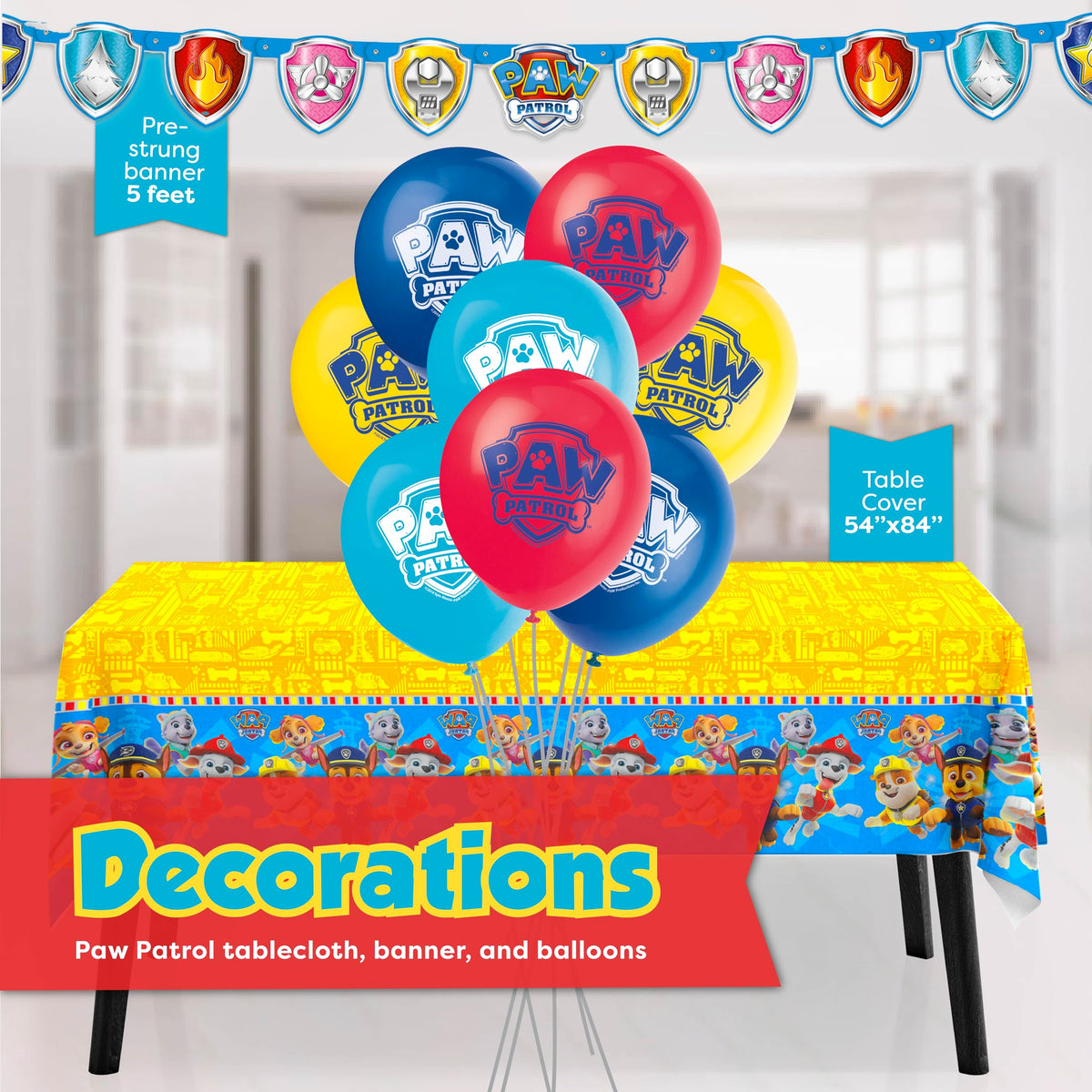 Unique Paw Patrol balloons pack, festive color and photo-worthy moments.