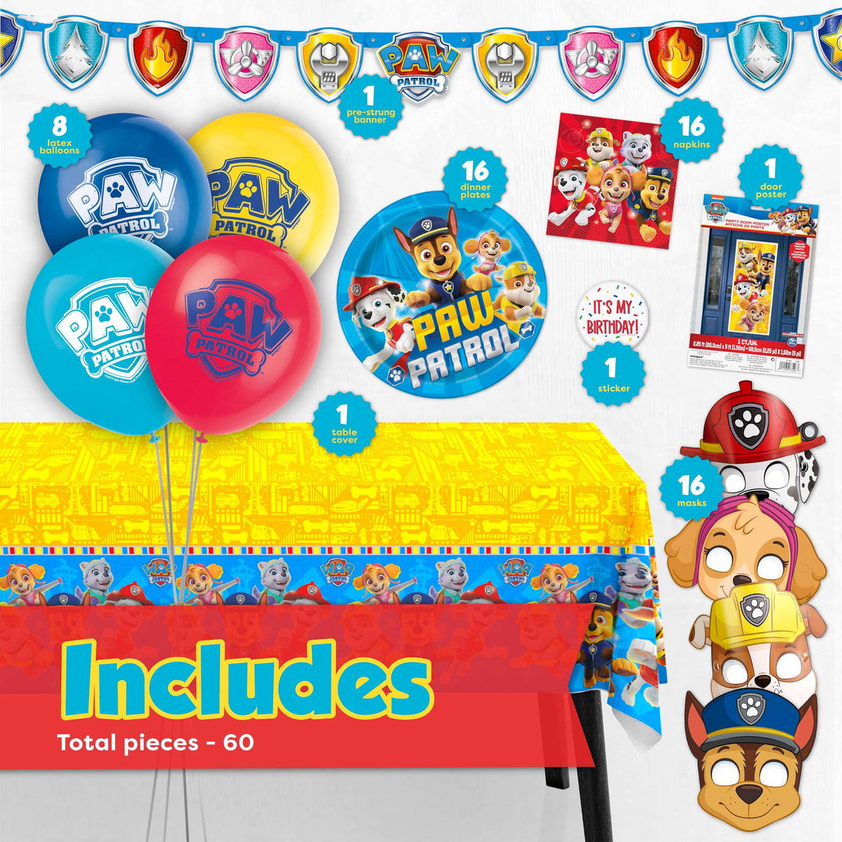 Unique Paw Patrol door poster creates instant themed entryway