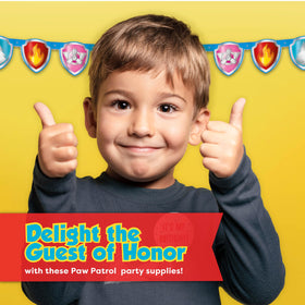Unique Paw Patrol birthday sticker adds a celebratory touch for guests.
