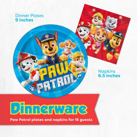 Unique Paw Patrol It's My Birthday sticker on the party table.