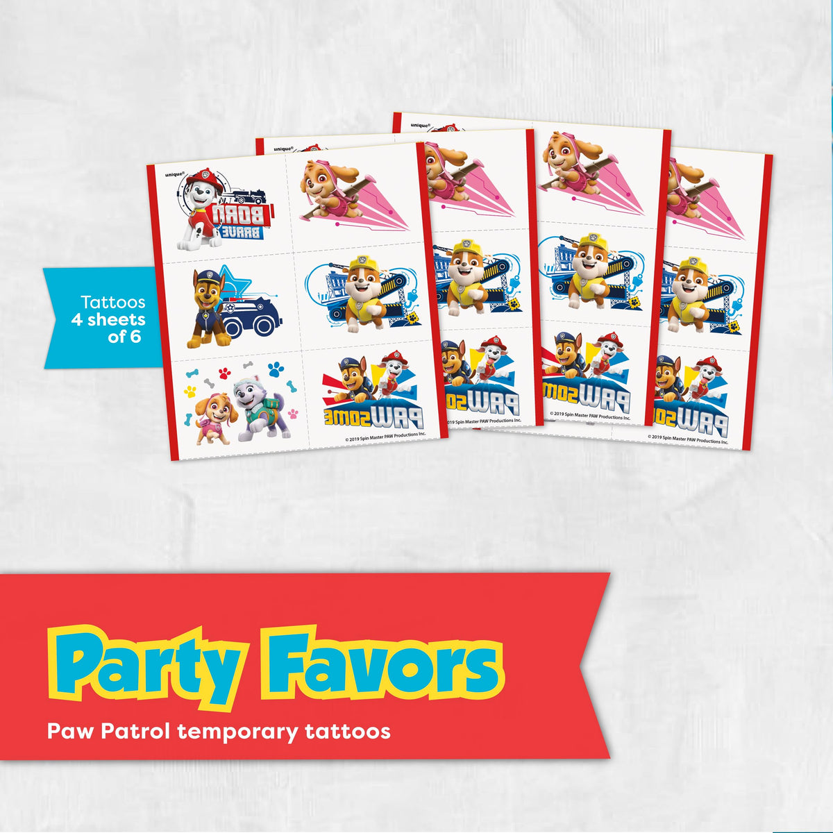 Unique Paw Patrol napkins 9in, helps with spills with themed flair.