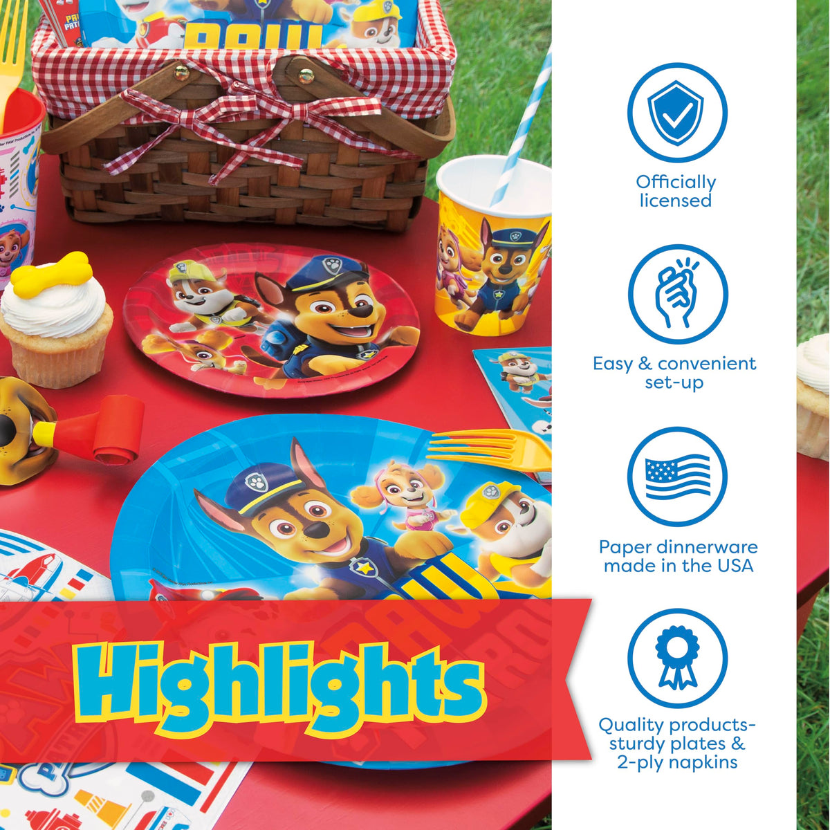 Unique Paw Patrol officially licensed collection for authentic party decor