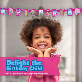 Unique Paw Patrol party decor collection shows a complete setup for kids' party.
