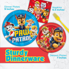 Unique Paw Patrol 7-inch cake plates pair with desserts for cohesive styling.