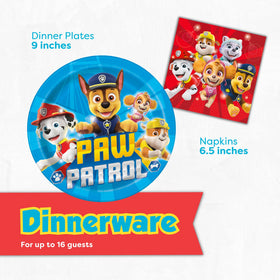 Unique Paw Patrol 9-inch plates for pizza, cupcakes, or cake with sturdy paper weight