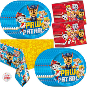 Unique Paw Patrol tablecloth provides spill protection and festive party vibe.