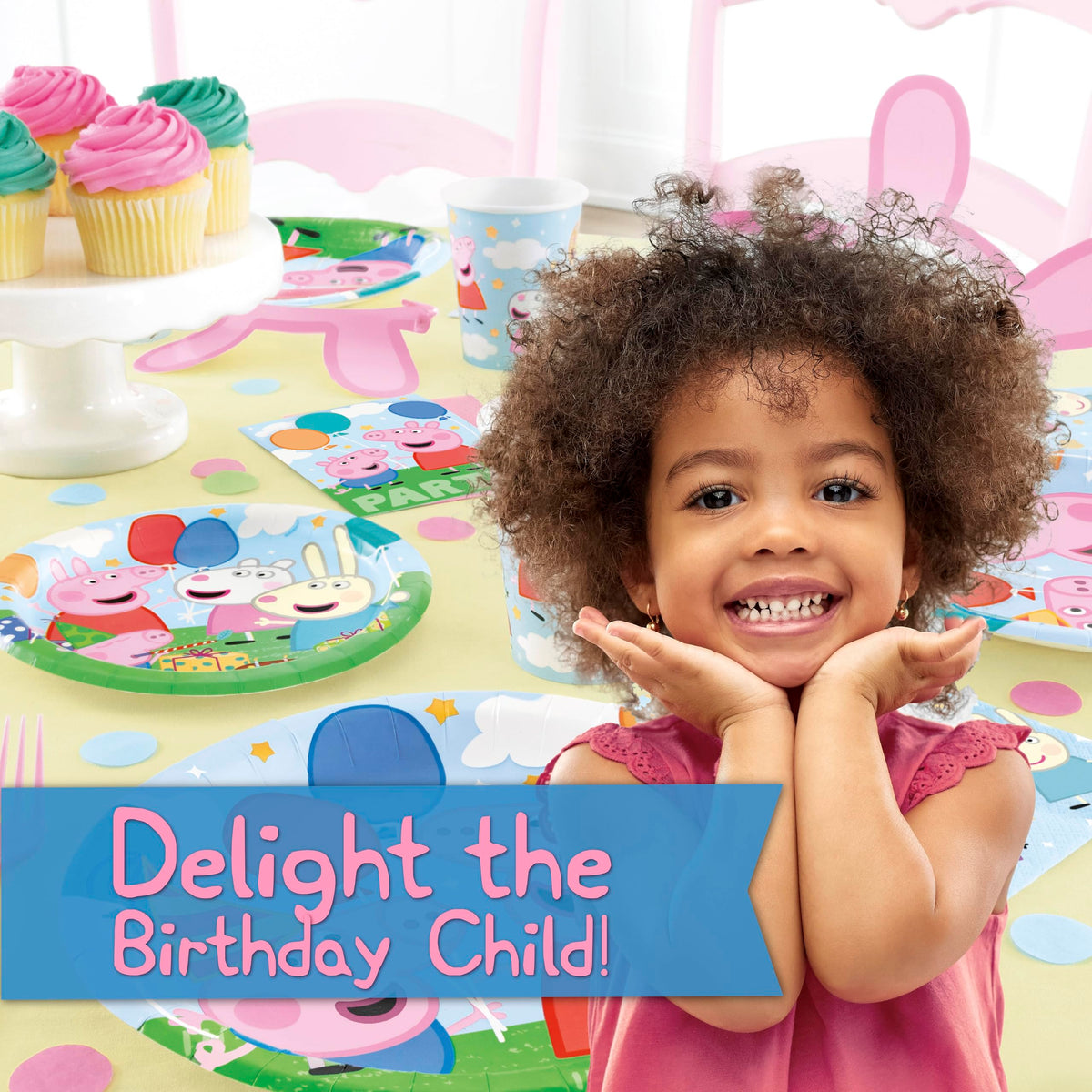 Officially licensed Peppa Pig party supplies from Unique enhance theme consistency.