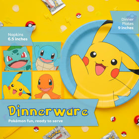 Unique Pokemon balloons pack adds color and celebratory height.