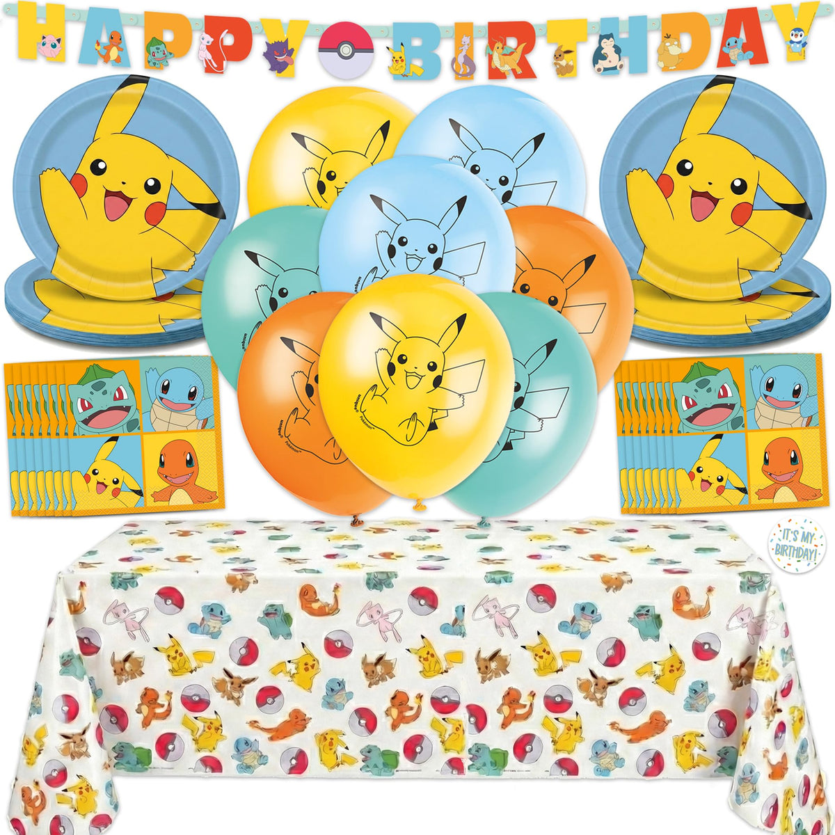 Unique Pokemon banner 75-inch backdrop for an instant festive focal point.