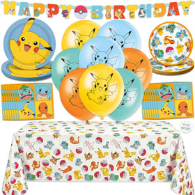 Unique Pokemon birthday banner instantly sets a festive scene for the party