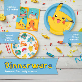 Unique Pokemon napkins help guests stay clean during celebration