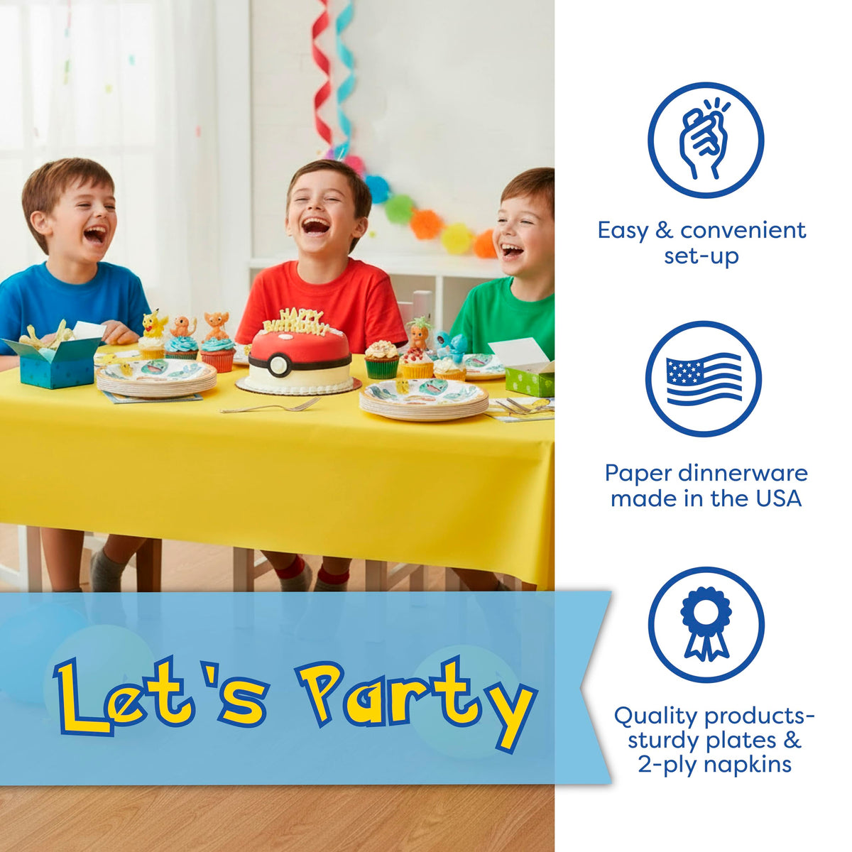 Unique Pokemon birthday sticker adds finishing touch to the celebration.