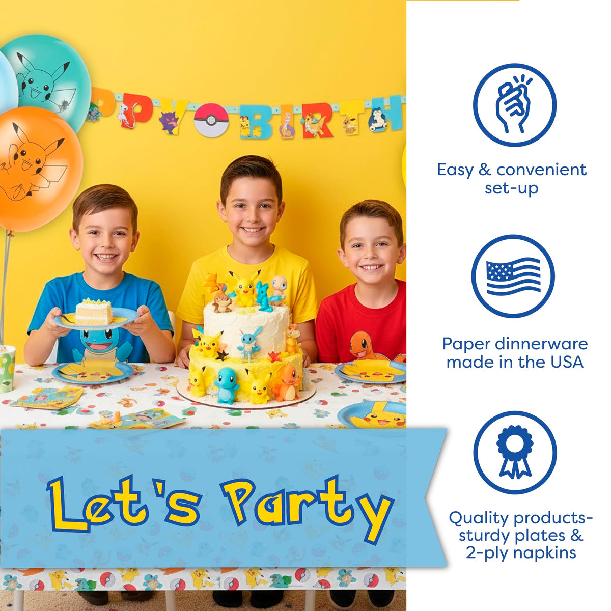 Unique Pokemon decorations collection enhances the themed party look