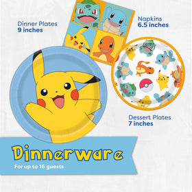 Unique Pokemon dessert plates add playful flair to cake and treats.