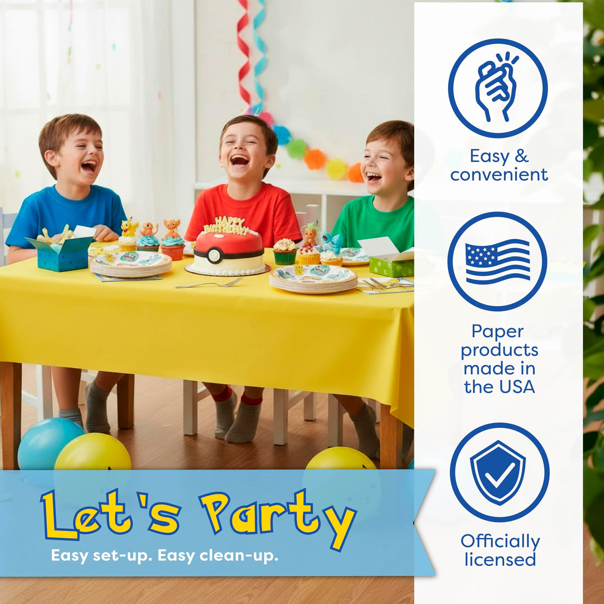 Unique Pokemon tableware made in the USA for durable celebrations