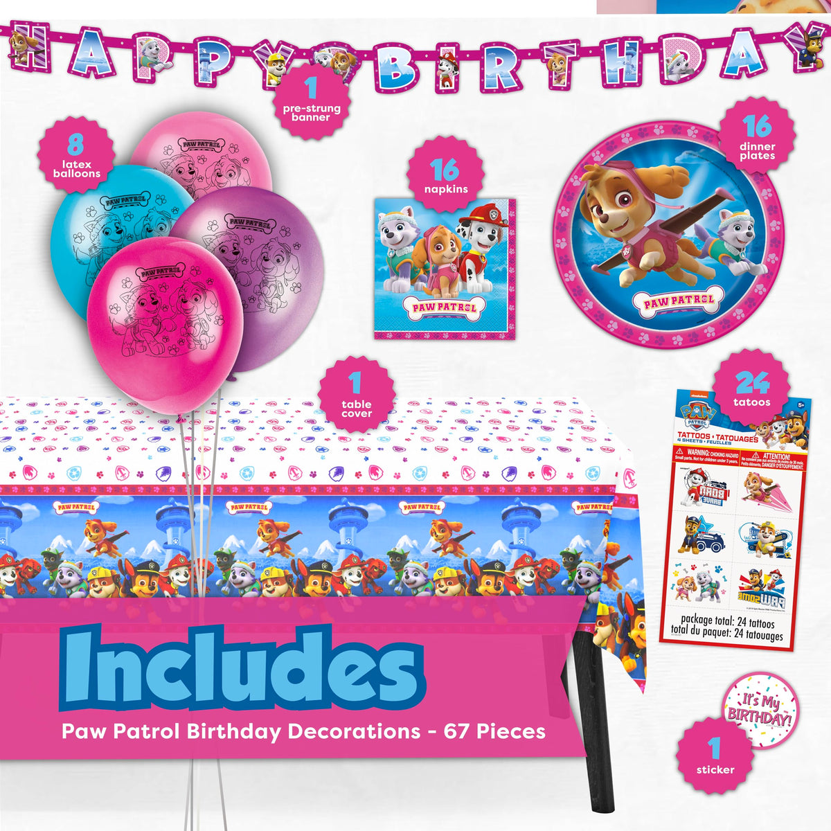 Unique Skye Paw Patrol 54x84 tablecloth protects surfaces colorfully