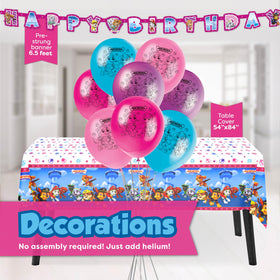 Unique Skye Paw Patrol tablecloth protects surfaces while tying the look