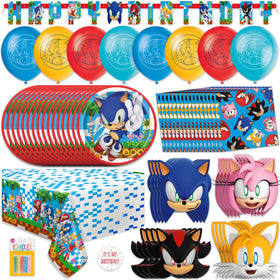 Unique Sonic birthday balloons brighten the party space and invite smiles.