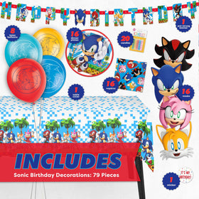 Unique Sonic character masks create instant party vibe and photo moments.