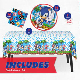 Unique Sonic 6.5-inch napkins for quick cleanup during celebrations.