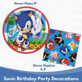 Unique officially licensed Sonic collection adding authenticity for party prep