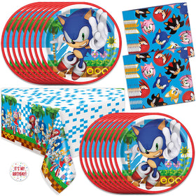 Unique Sonic 9-inch plates for party meals with bold graphics.