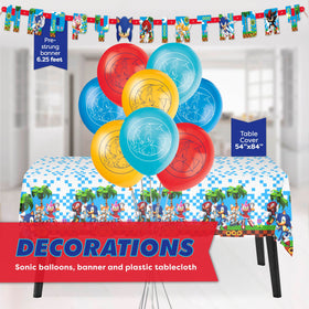 Unique Sonic tablecover 54x84 inches protects surfaces with themed decor