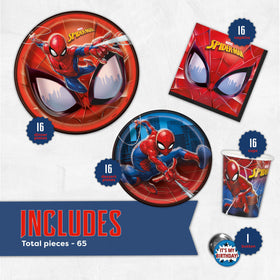 Unique Spiderman 7-inch cups ideal for juice or soda with labeling space.