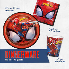 Unique Spiderman napkins complete the theme and handle messy hands easily.