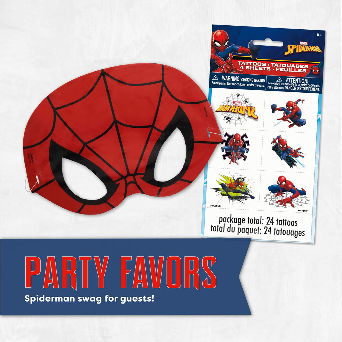 Unique Spiderman temporary tattoos offer hours of fun with easy removal.