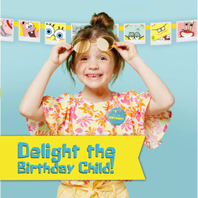 Unique Spongebob birthday button highlights the guest of honor