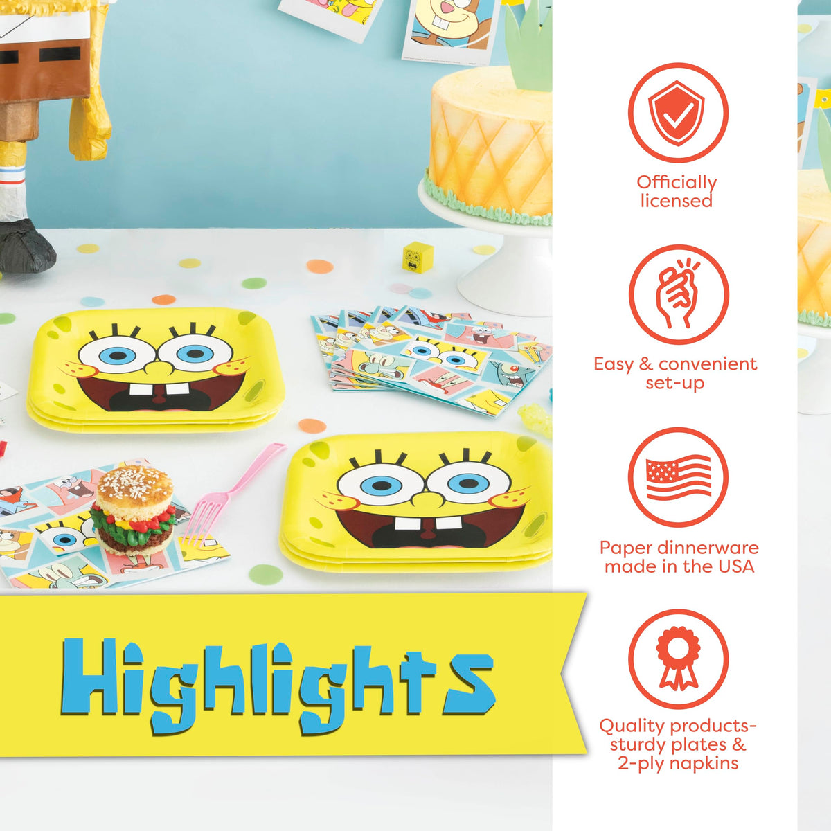 Unique Spongebob officially licensed logo confirming authentic decor