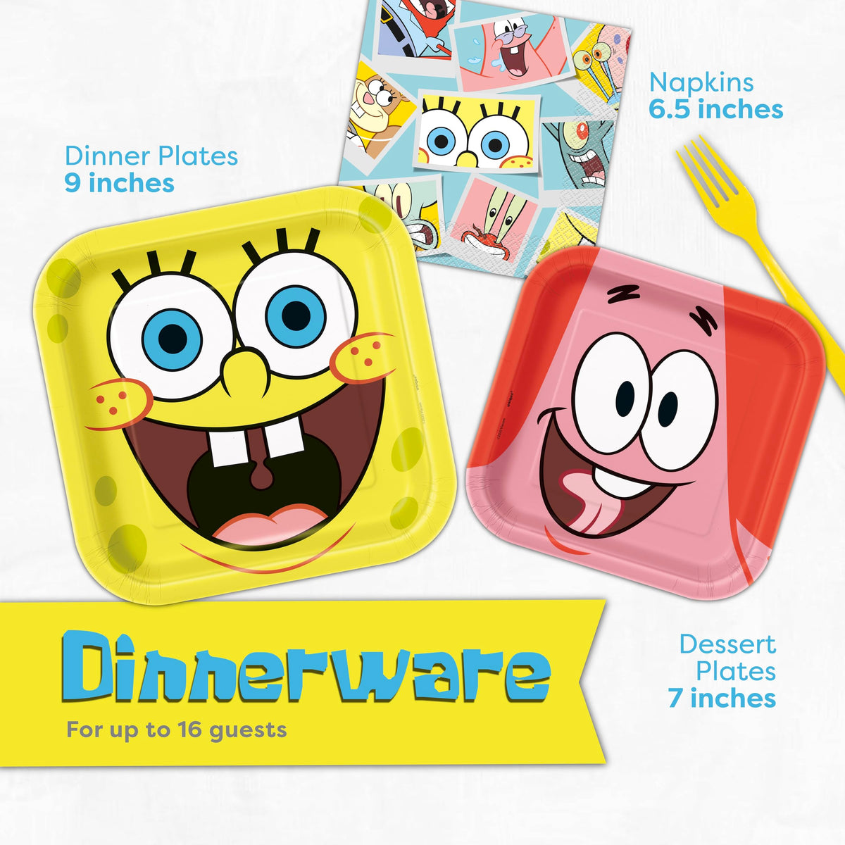 Unique Spongebob 7-inch plates for kid-friendly portions and fun
