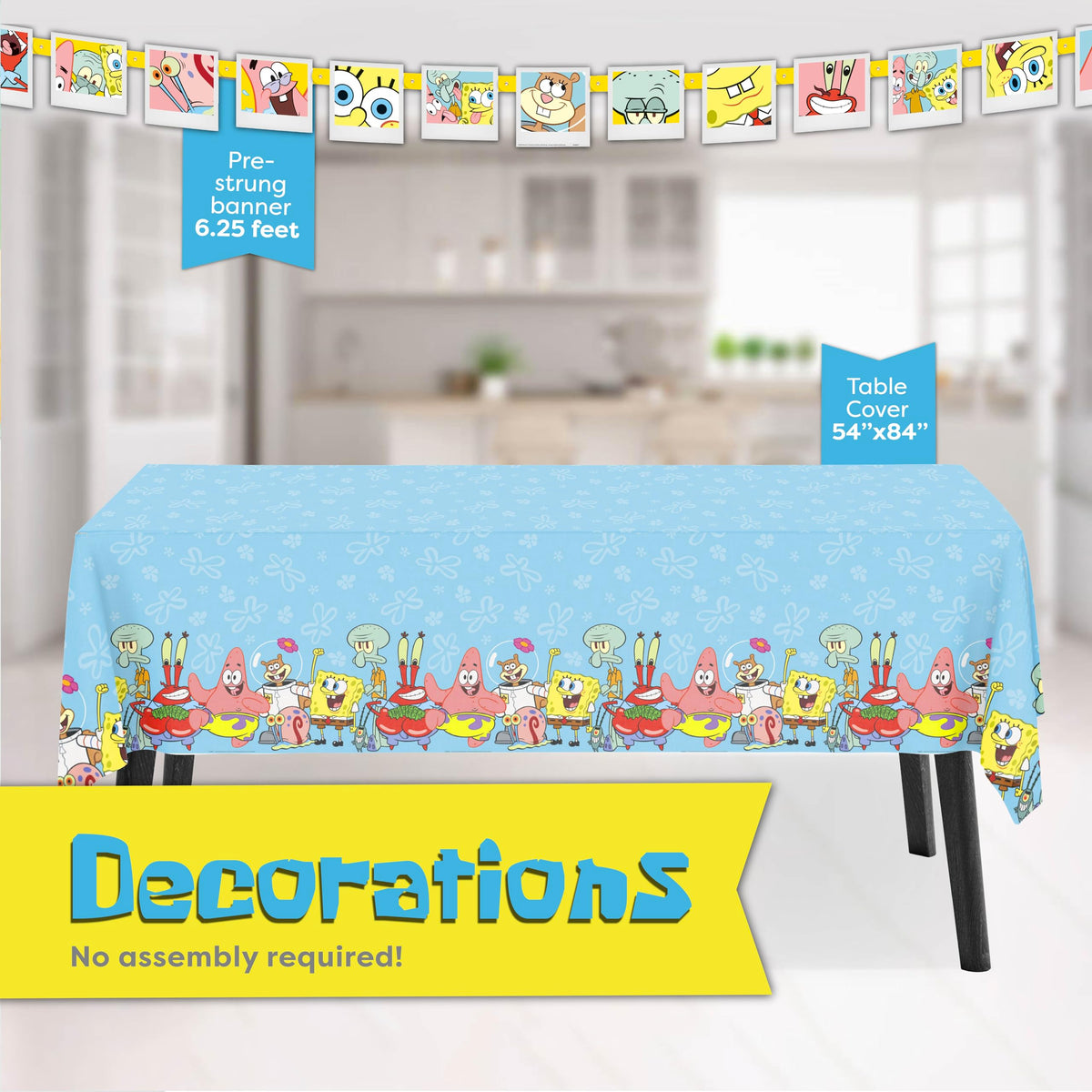 Unique Spongebob 9-inch plates for easy serving and cleanup