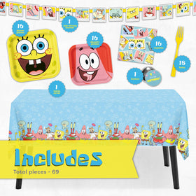 Unique Spongebob tablecloth protects surfaces with a cheerful theme