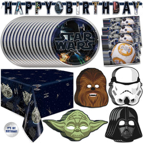 Unique Star Wars birthday plates for a galaxy-themed party.
