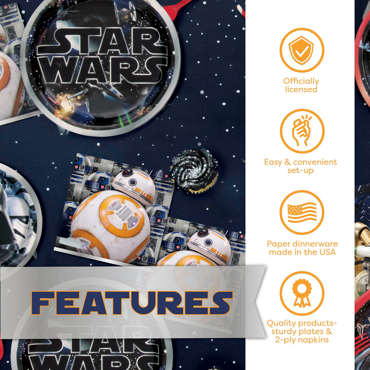 Unique Star Wars birthday sticker for the guest of honor.