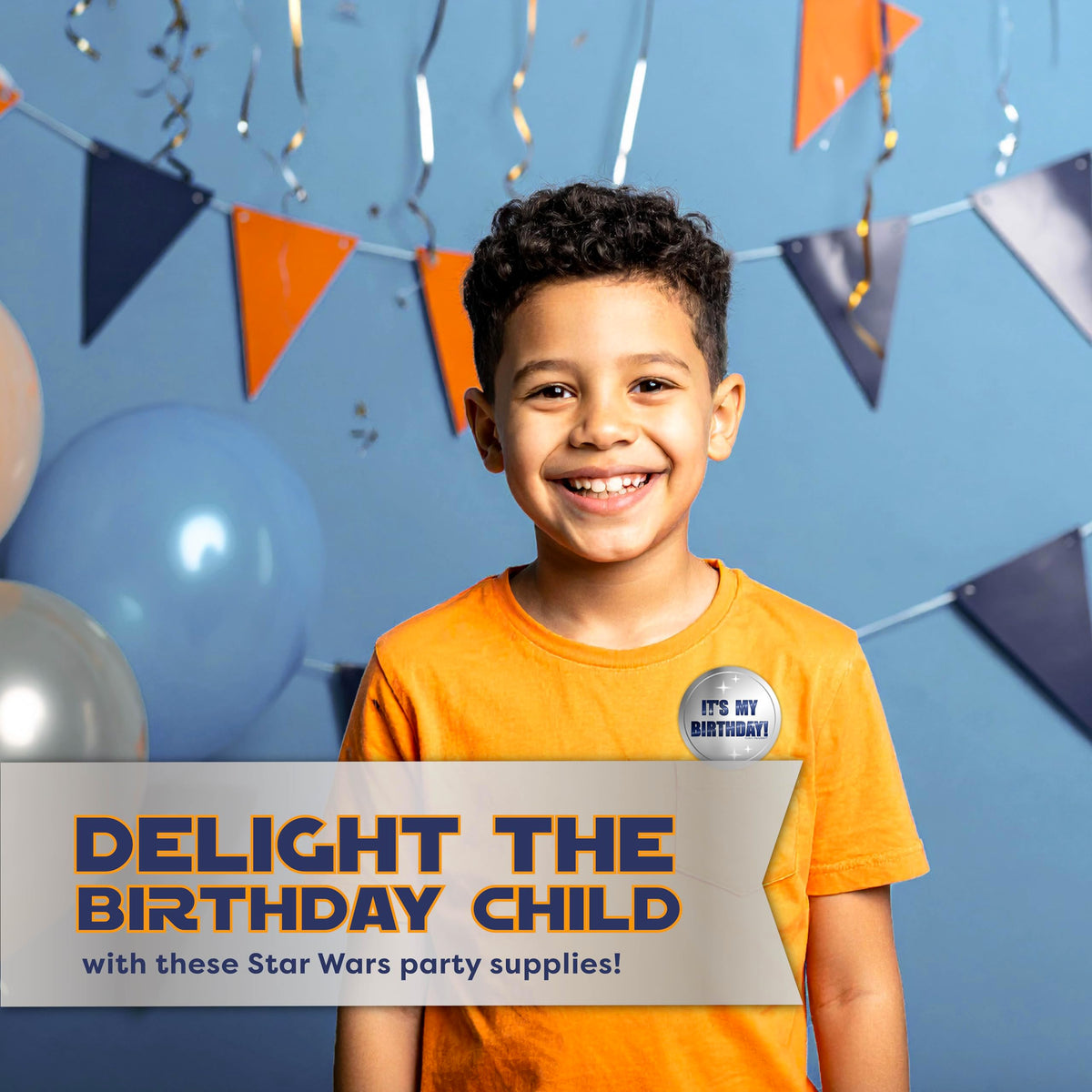 Officially licensed Star Wars collection by Unique supports cohesive party branding.