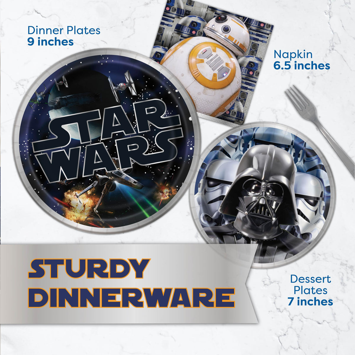 Unique Star Wars 9-inch plates handle party fare with durable style