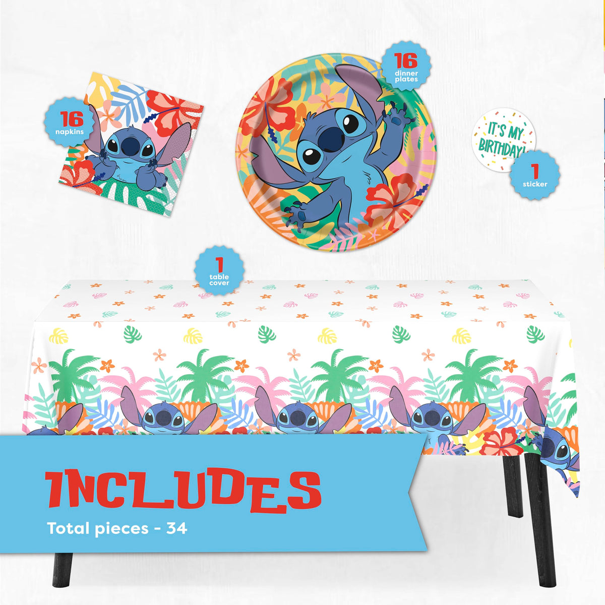 Unique Stitch plates 9-inch ready to hold pizza or cake with sturdy paper.