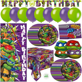 Unique TMNT balloons add bold color and energy to the party.