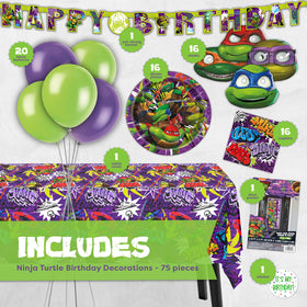 Unique TMNT banner adds a vivid focal point at the entrance.