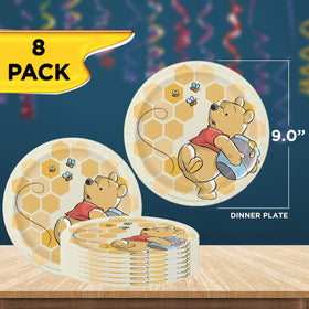Unique Winnie the Pooh luncheon napkins offer soft texture for festive meals.