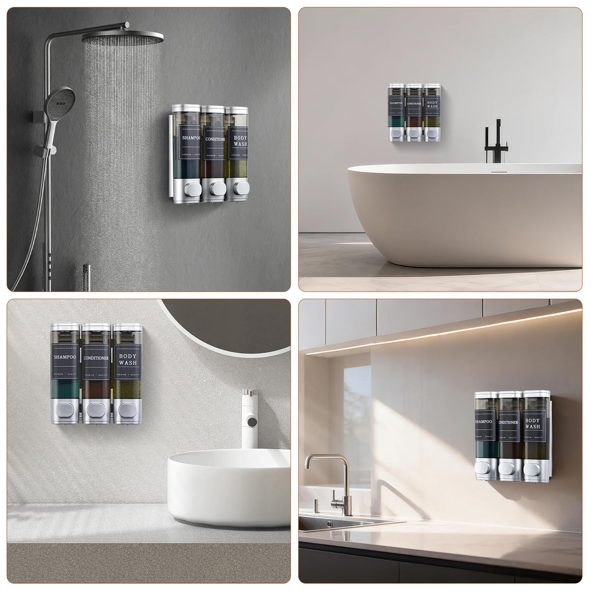 Unisence versatile for shower, kitchen, or laundry tasks.