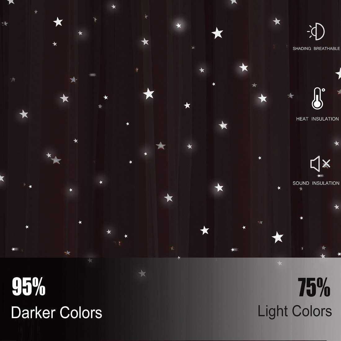 UNISTAR star-cutout curtain enhances living room ambiance