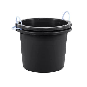 United Solutions 19-Gallon Rope Handle Tub; sturdy transport with easy-grip rope handles for moving between rooms.